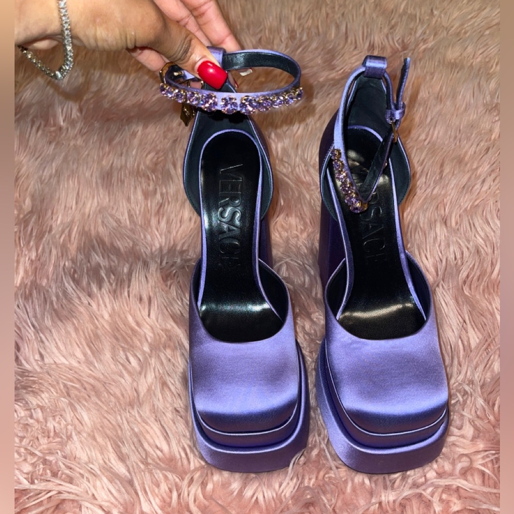 Purple Versace Heels